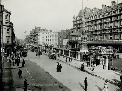 General View Along the Strand with Charing Cross Station by English Photographer